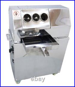 110V Electric Three 304 Rollers Sugar Cane Juicer Machine, WithThree Feed Port