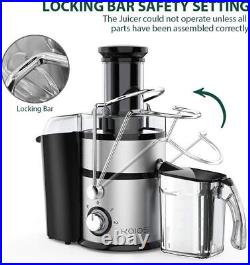 1300W Centrifugal Juicer Machines Juice Extractor 3 inch Feed Chute Silver
