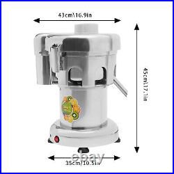 370W Commercial Juice Extractor Fruit Vegetable Juicer Machine Stainless Steel