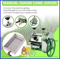 50kg/h Manual Sugar Cane Press Juicer Juice Machine Commercial Extractor Mill US
