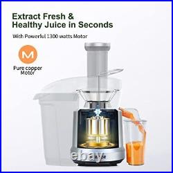 Acezoe Juicer Machines 1300W Juicer Vegetable and Fruit Power Juicers Extract