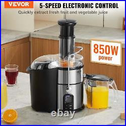 Centrifugal Juicer Machine Fruits Vegetables Juice Extractor 850W 5 Speeds