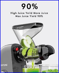 Cold Press Juicer Machine, Dual Feed Chute Slow Masticating Juicer, Vegetable