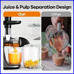Cold Press Juicer Machine Easy to Clean Slow Masticating Extractor for Fruits