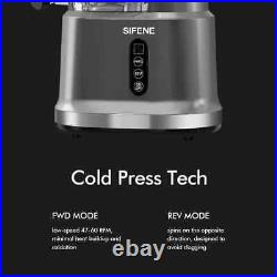 Cold Press Juicer Machines, Slow Masticating Juicer, 83mm Opening, Gray