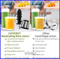 Electric Slow Masticating Juicer Fruit Vegetable Extractor Juice Maker Machine