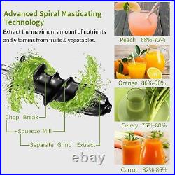 Electric Slow Masticating Juicer Fruit Vegetable Extractor Juice Maker Machine