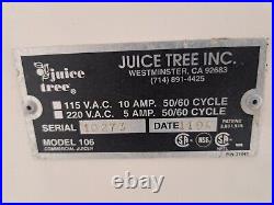 JUICE TREE MODEL 106 Commercial Juicer Machine ON CASTERS FLOOR MODEL CHEAP