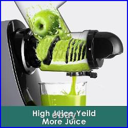 Juicer Machines, Cold Pressed Juicer, Masticating Slow Juicer with 3-inch Chute