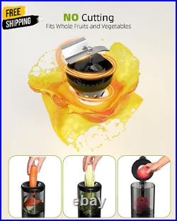 Juicer Machines, TUUMIIST Cold Press Juicer with 4.25'' Large Feed Chute Fit Who