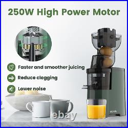 Masticating Juicer Machines, 3.5-Inch (88Mm) Slow Cold Press Juicer with Large F