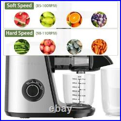 Masticating Juicer, ORFELD Juicers Machine 3 Wide Chute Extractors for Fruits a