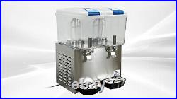NEW Double Container Beverage Juice Drink Dispenser Machine Agua Fresca Juicer