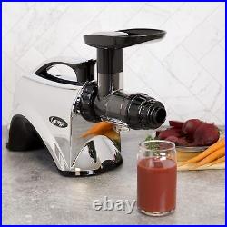Omega NC900HDC Cold Press Juicer Machine Vegetable Extractor Metallic
