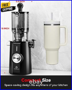 Rush Clear Slow Masticating Juicer Machines, Cold Press Juicer with No-Prep 4.35
