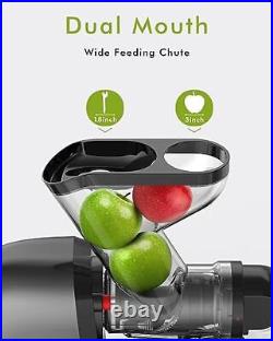 SiFENE Cold Press Juicer Machine Dual 3 Wide Mouth Slow Masticating Juicer A