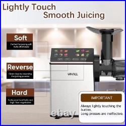 WHALL Slow Masticating Juicer Cold Press Juicer Machine with Touchscreen