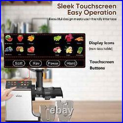 WHALL Slow Masticating Juicer Cold Press Machine with Touchscreen